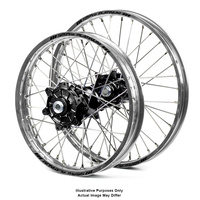 KTM 950-990 Adventure Silver Platinum Rims / Black Haan Hubs Wheel Set 950-990 Adventure  2003-14 21*1.85 / 18*4.25 