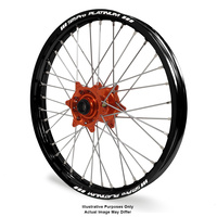 KTM 950-990 Adventure Black Platinum Rims / Orange Haan Hubs Front Wheel - 950-990 Adventure 2003-14 17*3.5  
