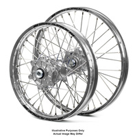 KTM 950-990 Adventure Silver Platinum Rims / Silver Haan Hubs Wheel Set 950-990 Adventure  2003-14 17*3.5 / 17*5.00 