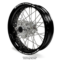 KTM 950-990 Adventure Black Platinum Rims / Silver Haan Hubs Rear Wheel - 950-990 Adventure 2003-14 18*4.25 OEM SIZE