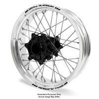 KTM 950-990 Adventure Silver Platinum Rims / Black Haan Hubs Rear Wheel - 950-990 Adventure 2003-14 18*4.25 