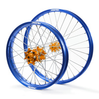 JTR Speedway Blue Rims / Orange Hubs Wheel Set