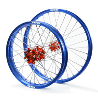 JTR Speedway Blue Rims / Red Hubs Wheel Set