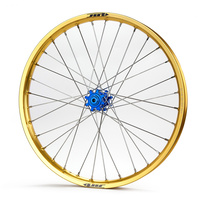 JTR Speedway Gold Rims / Blue Hubs Front Wheel