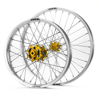 JTR Speedway Silver Rims / Orange Hubs Wheel Set