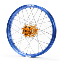 JTR Speedway Blue Rims / Orange Hubs Rear Wheel