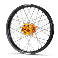 JTR Speedway Black Rims / Orange Hubs Rear Wheel