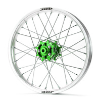 JTR Speedway Silver Rims / Green Hubs Rear Wheel