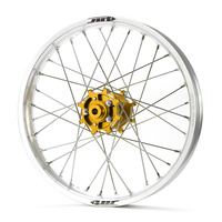 JTR Speedway Silver Rims / Orange Hubs Rear Wheel