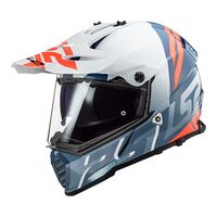 LS2 MX436 Pioneer Evo Evolve Wht/Cobalt Blu/Org