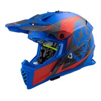 LS2 MX437 Fast Evo Alpha Mat Blu/Red