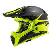 LS2 MX437 Fast Evo Roar Mat Blk/Hi-Vis Yel