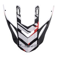 LS2 MX436 Pioneer Peak Xtreme Mat Blk/Wht/Red
