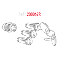 SHAD 20062R Lock Cylinder/Keys set (3) - (SH23 & Prev SH35/36 RED keys)