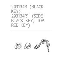 SHAD Lock Cylinder(3) and Keys(2) suit Top/Side cases-(BLACK KEYS)