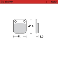 Moto-Master Kawasaki SinterPro Racing Rear Brake Pads
