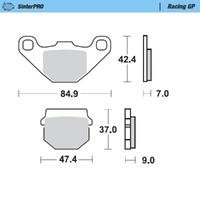 Moto-Master Kawasaki SinterPro Racing GP Front Brake Pads