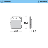 Moto-Master Kawasaki SinterPro Racing GP Rear Brake Pads