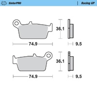 Moto-Master Gas Gas SinterPro Racing GP Rear Brake Pads