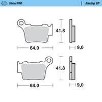 Moto-Master Triumph SinterPro Racing GP Rear Brake Pads