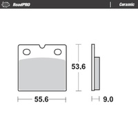 Moto-Master Triumph Ceramic Left Front Brake Pads
