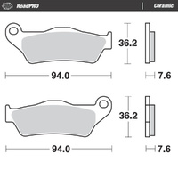 Moto-Master Harley Davidson Ceramic Rear Brake Pads