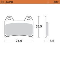 Moto-Master Victory Sintered Left Front Brake Pads