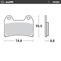 Moto-Master MV Agusta Ceramic Left Front Brake Pads
