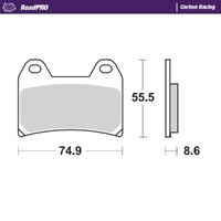 Moto-Master Husqvarna Carbon Racing Front Brake Pads