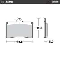 Moto-Master Honda Ceramic Left Front Brake Pads
