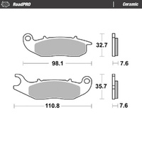Moto-Master Derbi Ceramic Left Front Brake Pads