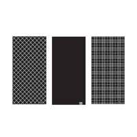 Oxford Comfy Neckwear 3-Pack - Black & White Tartan