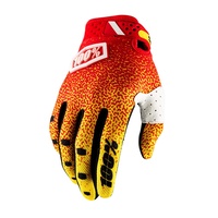 100% Ridefit Gloves Yellow/Red