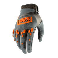 100% Airmatic Grey Gloves