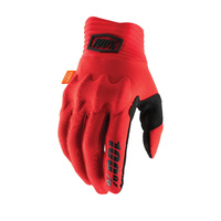 100% Cognito Fluo Red/Black Gloves