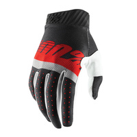 100% Ridefit Gloves Steel Grey/Red