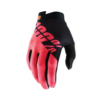 100% iTrack Gloves Black/Fluo Red