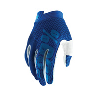 100% iTrack Youth Gloves Blue/Navy