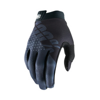 100% iTrack Youth Gloves Black/Charcoal