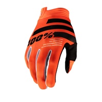 100% iTrack Gloves Orange/Black
