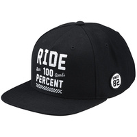 100% Ride Black Snapback