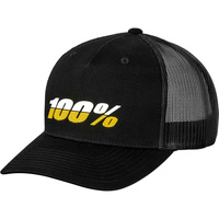 100% League Black X-Fit Hat
