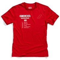 100% Geico Honda Outlier Red T-Shirt