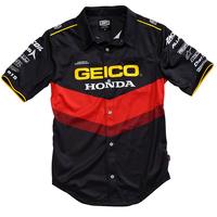 100% Geico Honda Black Pilot Pit Team Shirt
