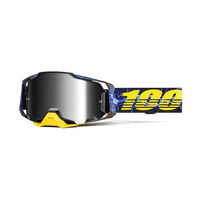 100% 'Armega' MX Goggles - Furious- Mirror Silver Lens)