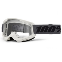 100% 'Strata 2' MX Goggles - Grey (Clear Lens)