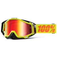 100% Racecraft Goggle Attack Yellow Red Mirror Lens