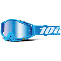 100% Racecraft Goggle Monoblock Blue Mirror Lens