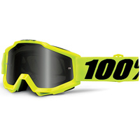 100% Accuri Sand Goggle Fluo Yellow Grey Smoke Lens