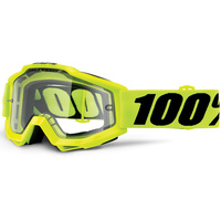 100% Accuri Youth Goggle Fluo Yellow Clear Lens